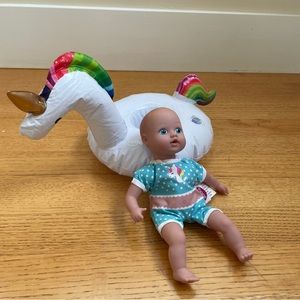 Adora Water Baby Doll, SplashTime Baby Tot Magical Unicorn 8.5 inch Doll